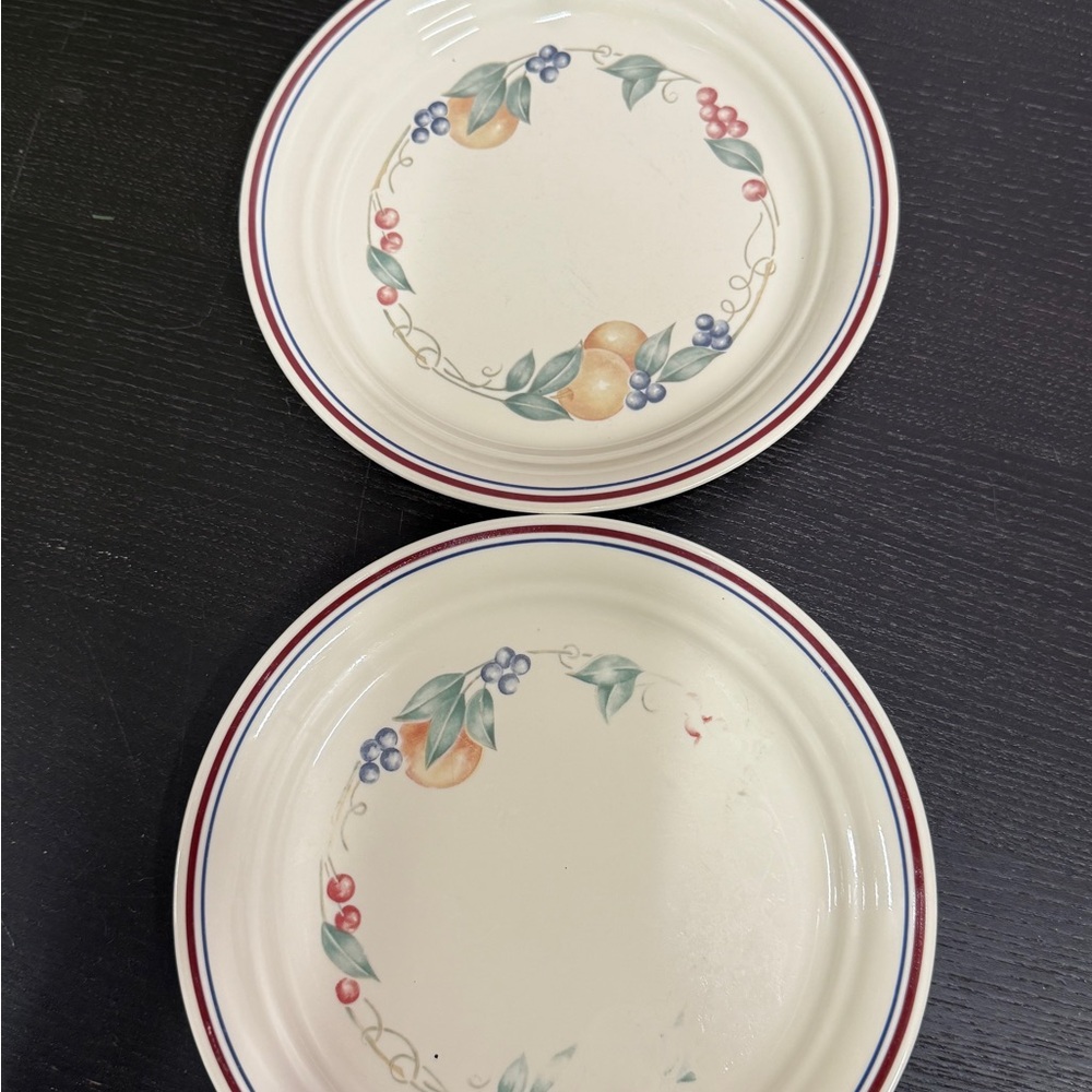 Corelle Abundance Cream Floral Lunch, Salad Dessert  Plates Vintage Set of 6 - Picture 6 of 16